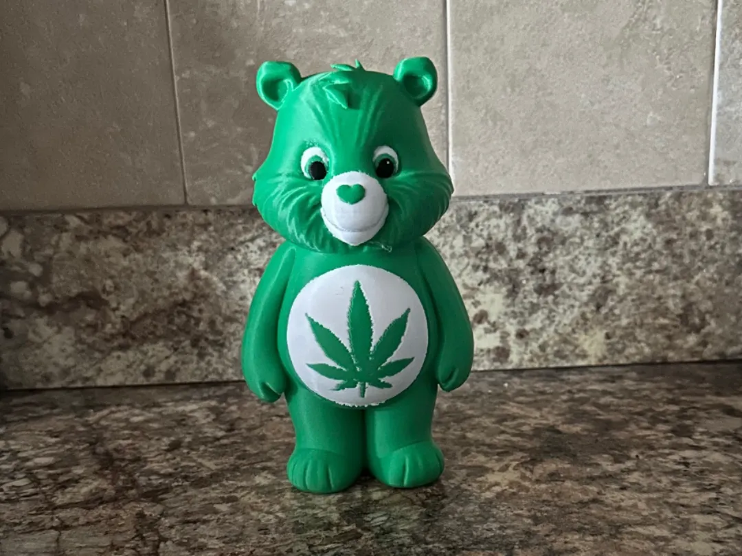 Orsetto del cuore verde stampato in 3D