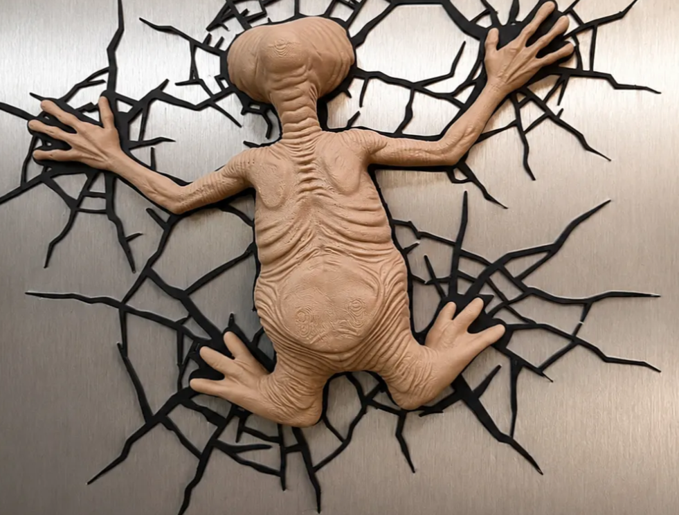 Decorazione da parete E.T. l'extraterrestre stampata in 3D