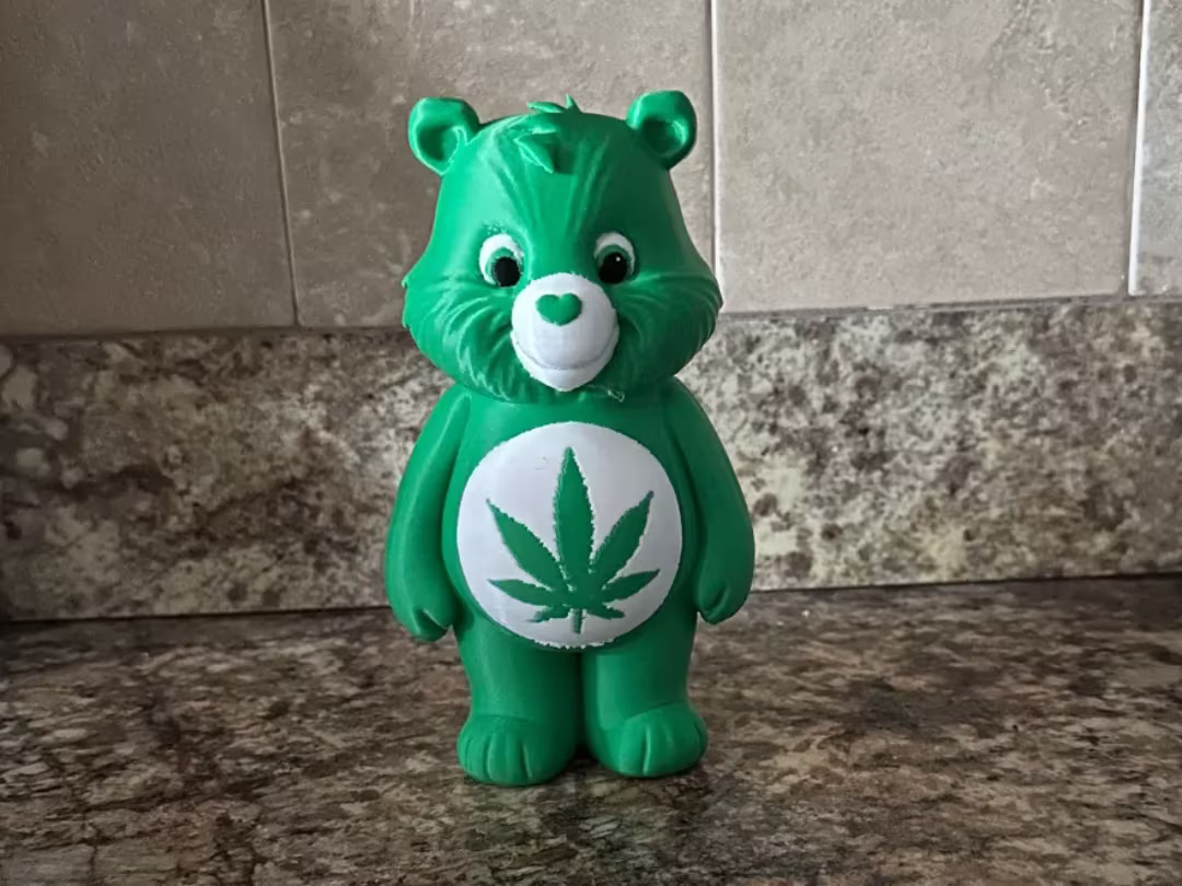 Orsetto del cuore verde stampato in 3D